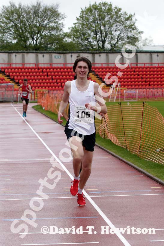 Michael Todd (Gateshead College) in the 800 metres, British College Championships, Gateshead International Stadium.